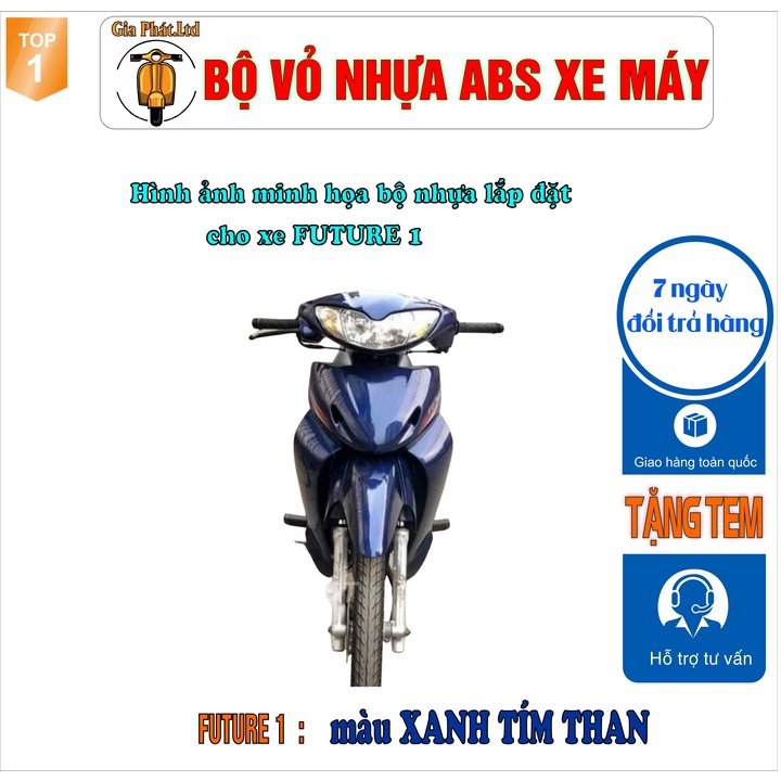 Dàn áo xe Future 1 màu Xanh Tím Than, nhựa ABS nguyên sinh 1999-2000 SPP-817