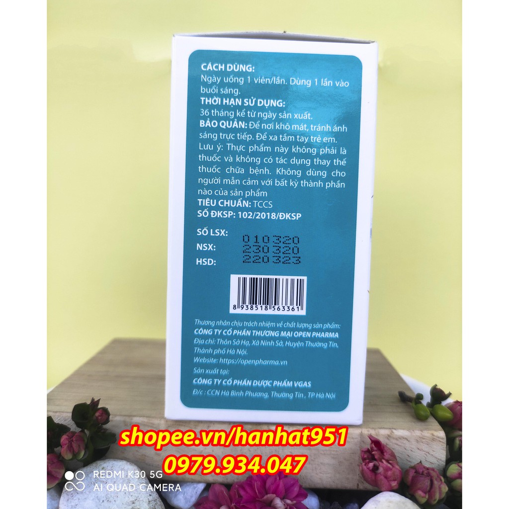 Viên Uống Bổ Mắt OPEN EYES chiết xuất quả việt quất cho đôi mắt sáng - Hộp 30 viên | Thế Giới Skin Care