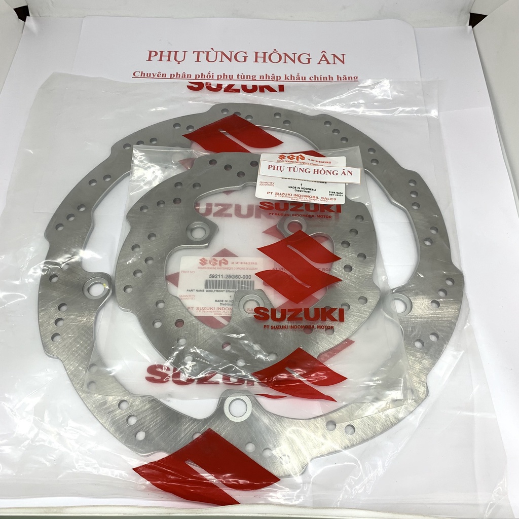 Bộ đĩa thắng  Raider Fi, Satria Fi, GSX 150, Bandit 150 nhập khẩu chính hãng Suzuki Indonesia - PT HỒNG ÂN