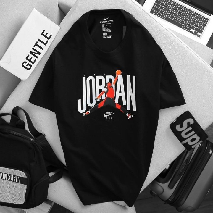 Áo thun cổ tròn XK in logo Jor ran cao cấp
