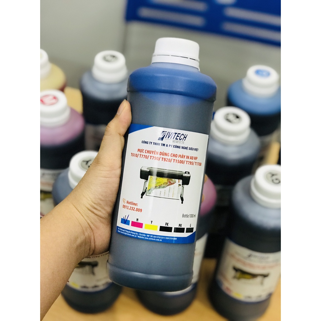 Mực lít cao cấp dành cho máy in A0 - HP T1100, T790, T795, T1708...