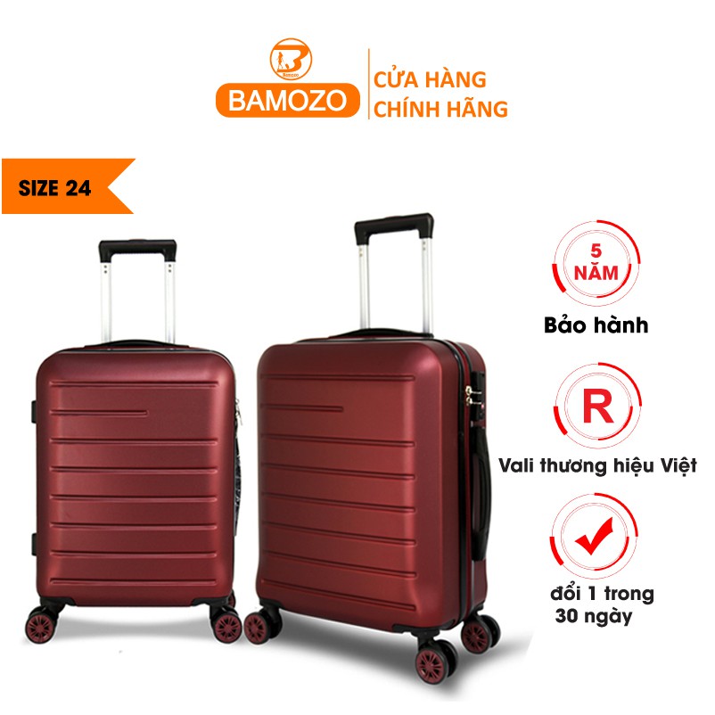 Vali du lịch Bamozo 8818 Size 24inch - Nhựa Cao Cấp- Chống Va Đập-Size ký gửi