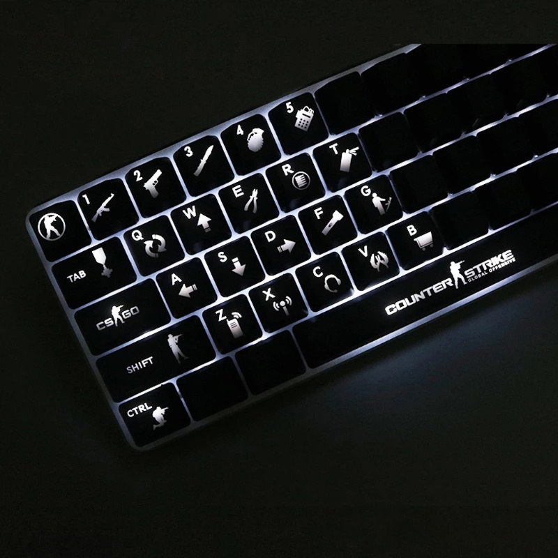 inter CS go Game 26 keys ABS Shot Backlit Backlighting Shine Translucent OEM Keycaps for Mechanical Keyboard CS go Keycap