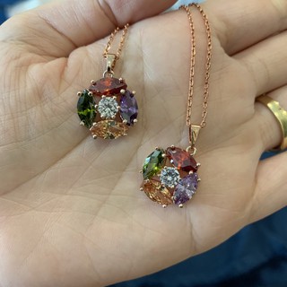Combo 10 Dây chuyền đá màu cao cấp