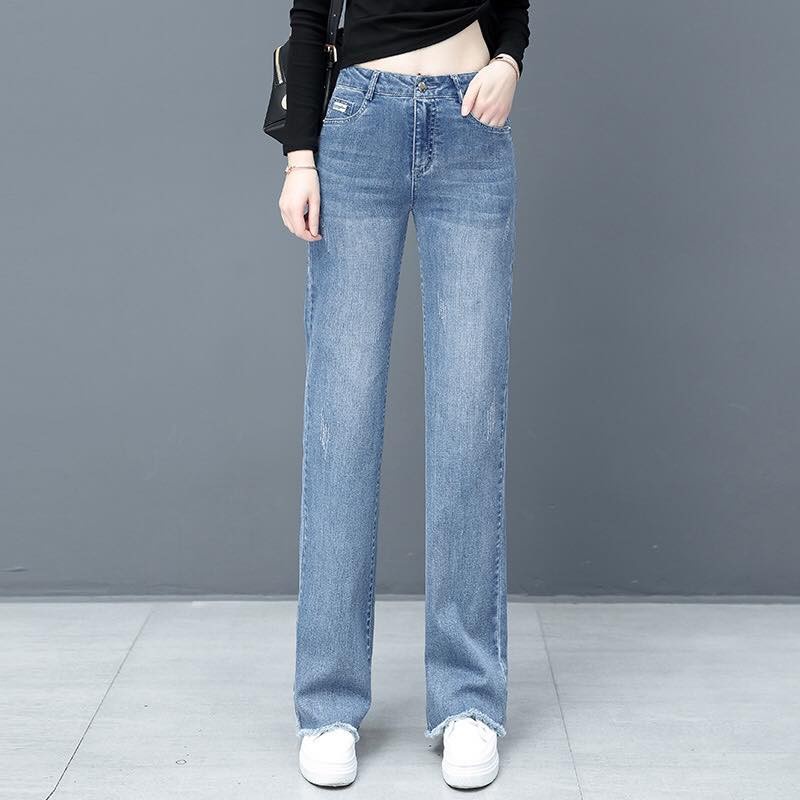 1M135 - Quần jean nữ dài ống rộng hàng nhập - giá 630k