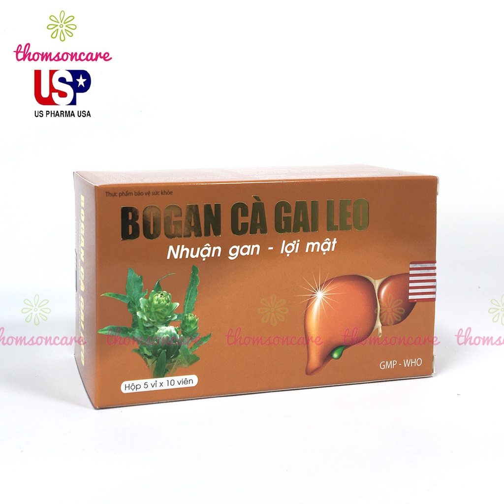 Viên Bổ gan Cà gai leo bao phim Boganic giải độc, thanh nhiệt mát gan có thêm giảo cổ lam và xạ đen