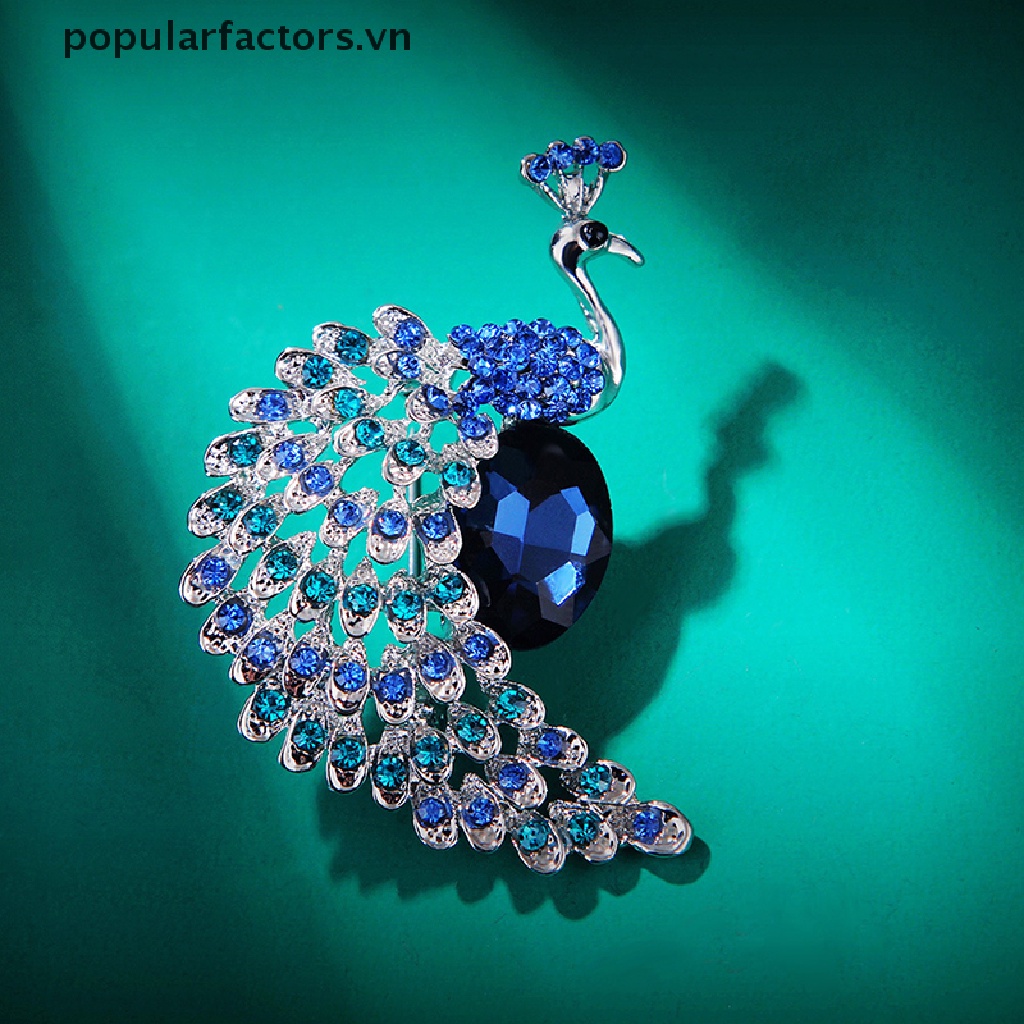 Ghim cài áo hình công đính đá nhân tạo lấp lánh thời trang