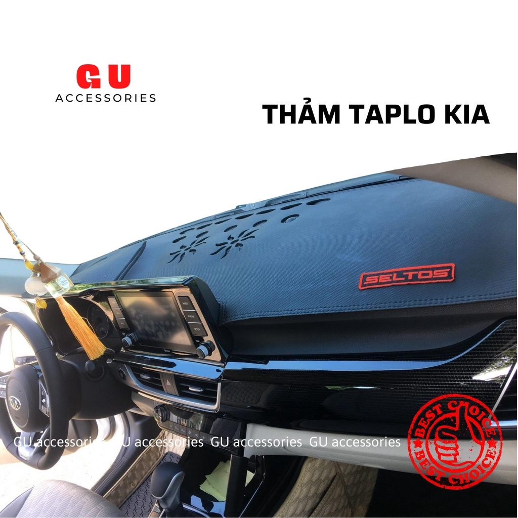 Thảm taplo xe ô tô KIA Cerato Morning K3 K5 Seltos Soluto Sorento chất liệu cao cấp che nắng chống nóng hiệu quả GU