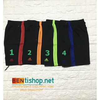 Quần đùi thể thao nam 3 sọc màu - Quần Short thể thao nam