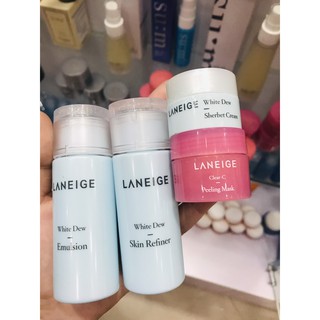 Sét Laneige White Dew  dưỡng trắng nâng tông da 4 sản phẩm