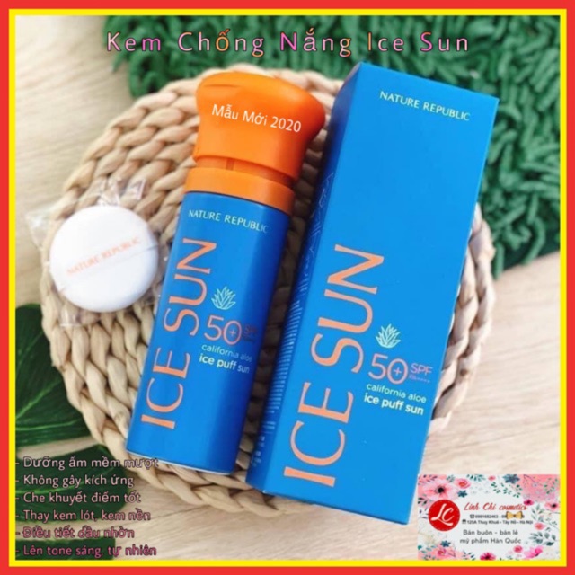 [Mẫu Mới 2020] Kem Chống Nắng Ice Sun Nature Republic SPF 50 PA+++