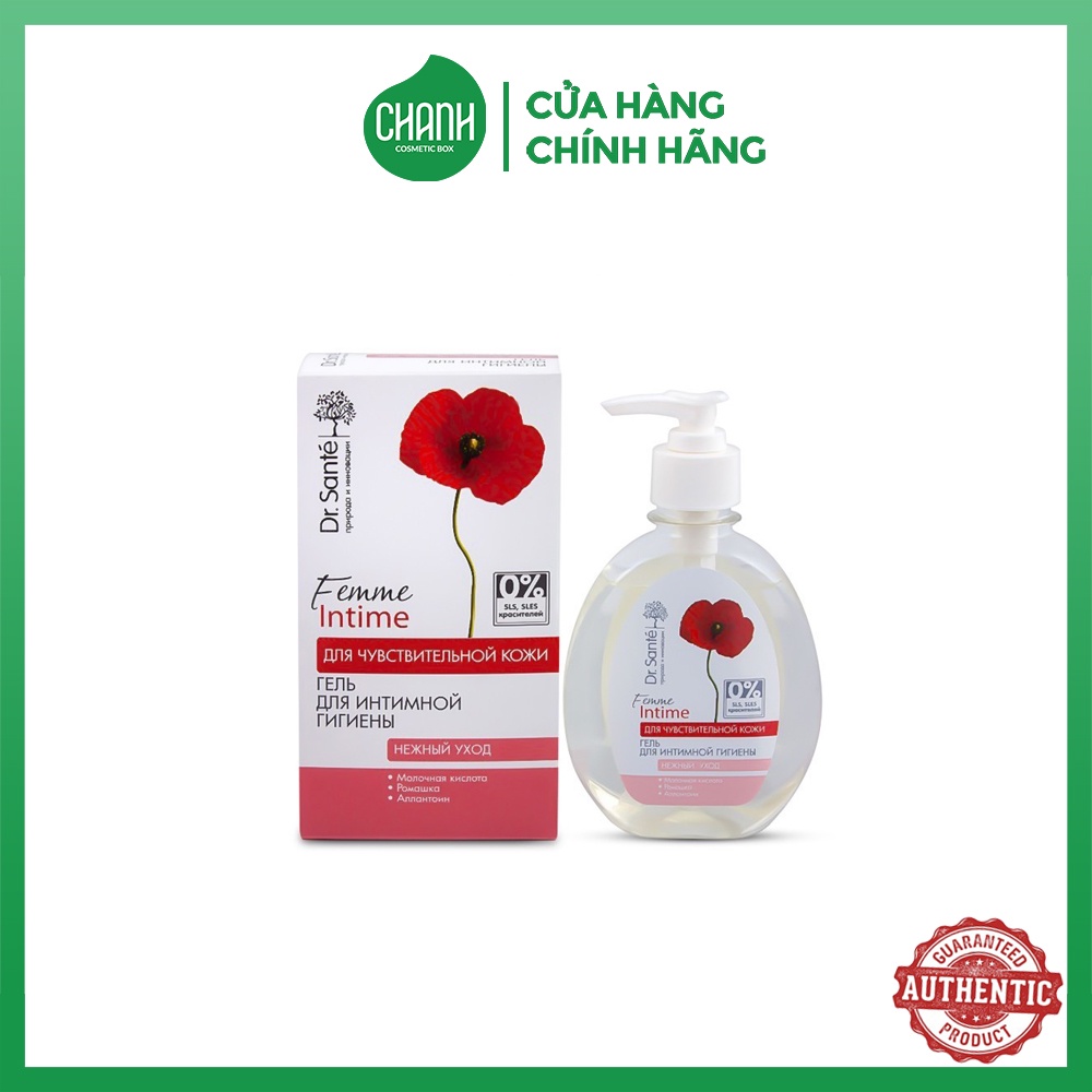 Dung Dịch Vệ Sinh Phụ Nữ Dưỡng Ẩm Femme Intime Dr.Sante (230ml)