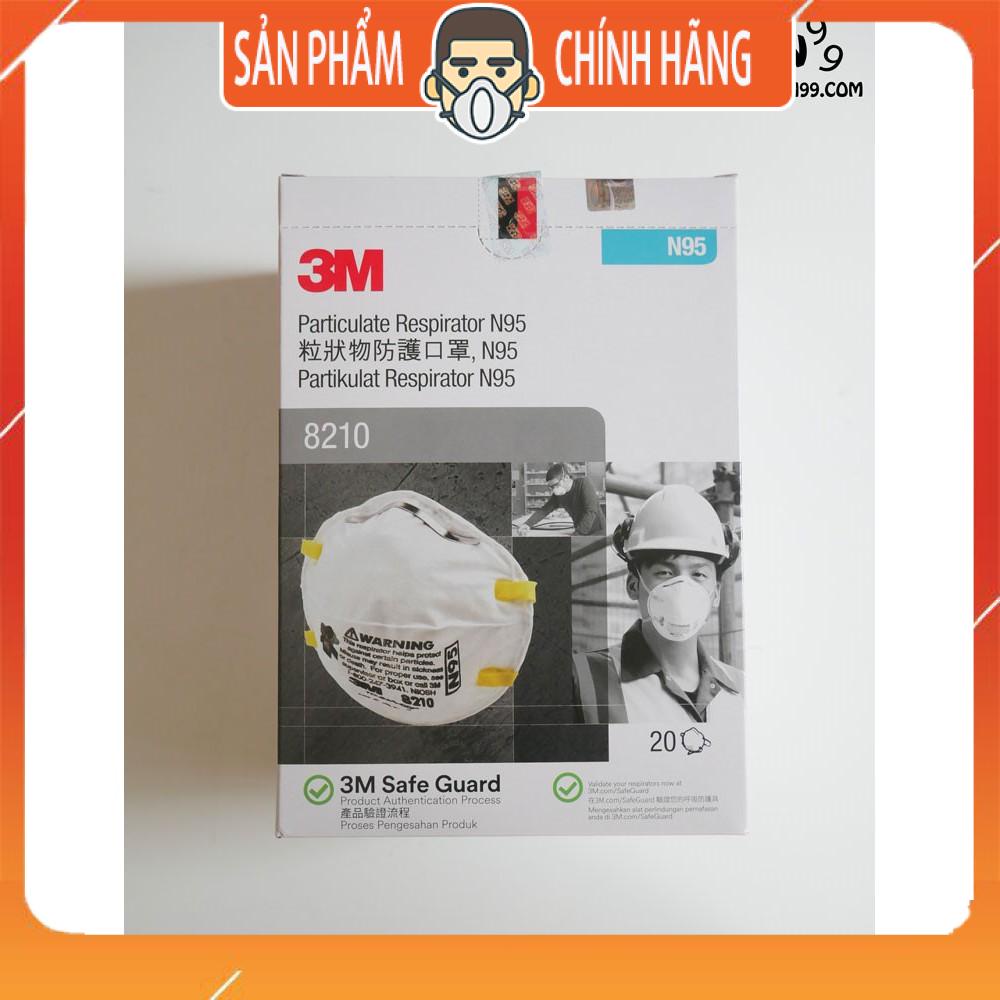 Khẩu trang 3M 8210 N95 xuất xứ Singapore lọc bụi min pm2.5 95%