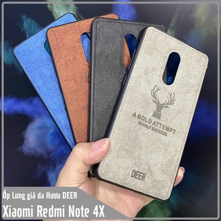 Ốp lưng cho Xiaomi Redmi Note 4X giả da con hươu DEER - Nhựa dẻo TPU