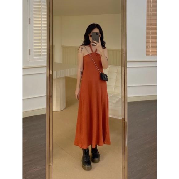 Elijah dress - Đầm dài len thun gân (áo ngoài + đầm dây) - Somalyng.studio -KJH(*