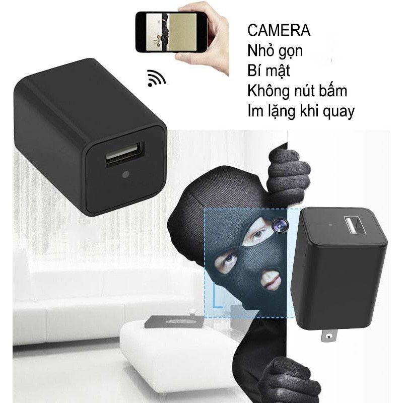 Camera an ninh cục sạc siêu nhỏ, độ phân giải full hd 1080 siêu nét, kết nối wifi xem và điều khiển từ xa