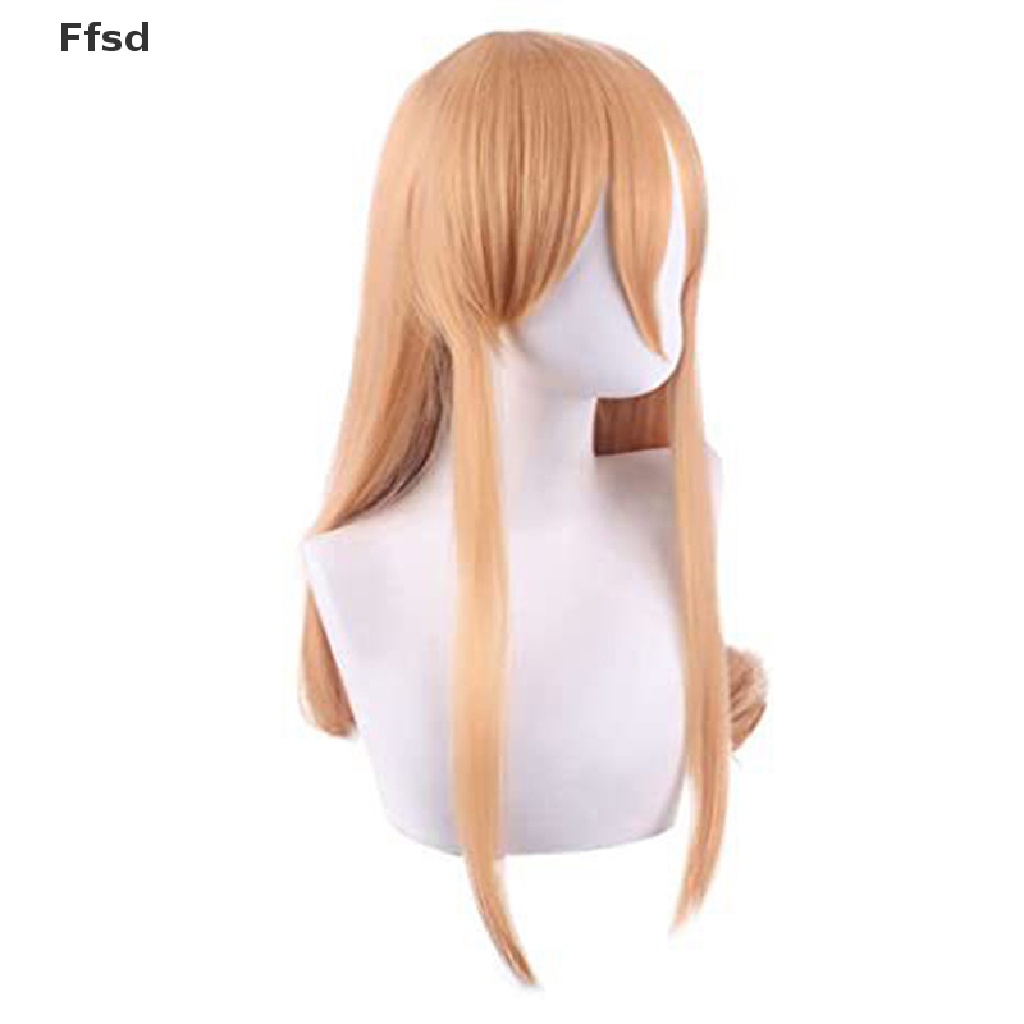 {Ffsd} Tóc Giả Cosplay Nhân Vật Anime Chainsaw Man Makima Angel demon Màu Cam Dài * Bán Chạy