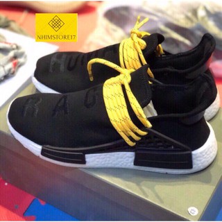 (FULL BOX) Giày Thể Thao NMD HUMAN RACE Đen Dây Vàng