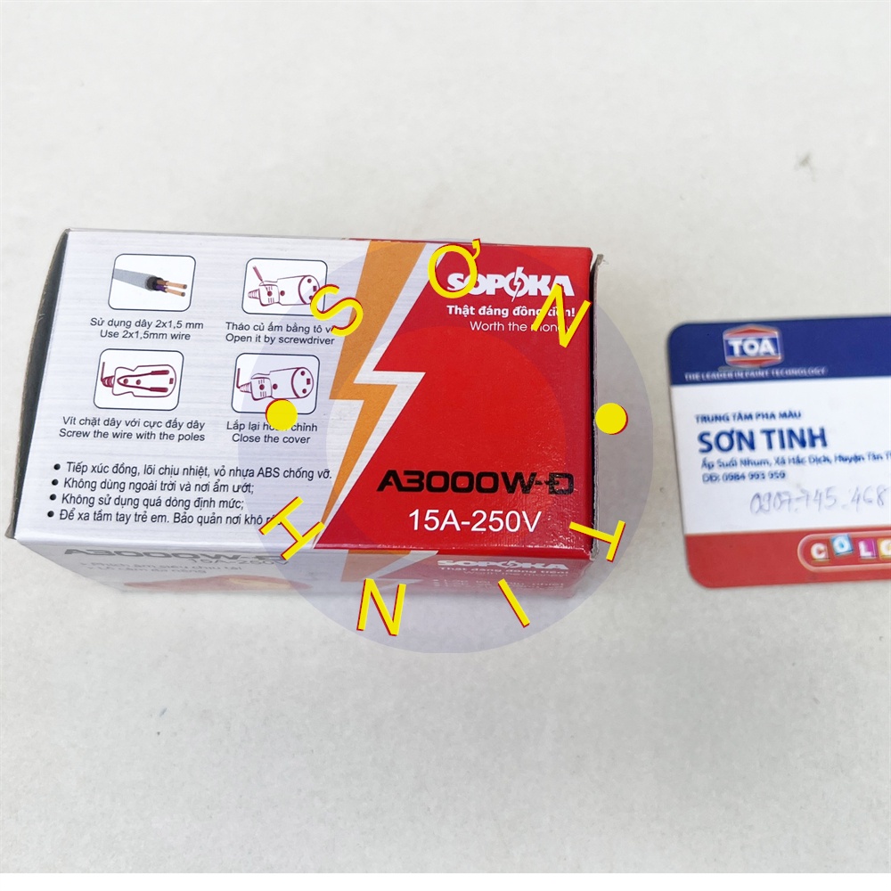 Phích cắm âm siêu chịu tải Sopoka A3000W-Đ (Phích cái đại)