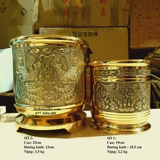 Lư hương, bát hương, bát nhang Long Phụng hội bằng đồng thương hiệu Thuận Phát