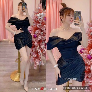 Đầm body nhúng đắp tà trễ vai