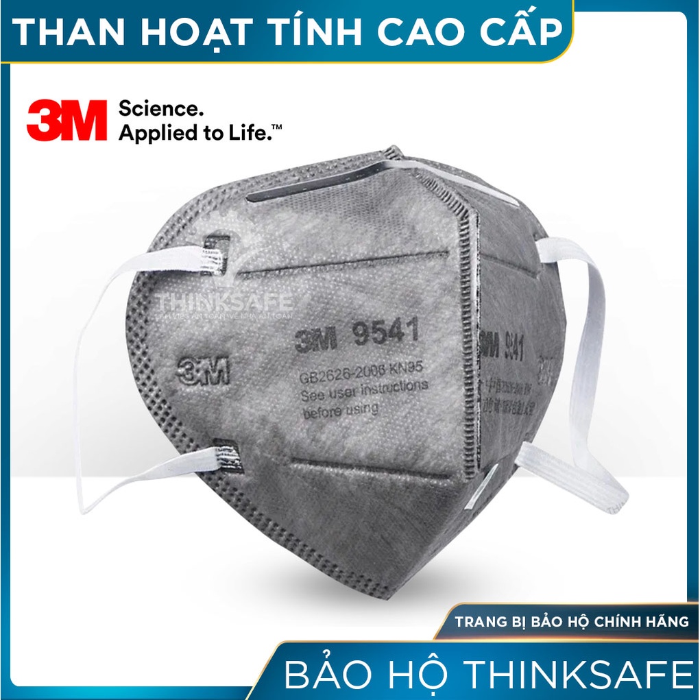 Khẩu trang than hoạt tính 3M 9541 khử mùi, lọc hơi hữu cơ