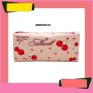 Khăn Giấy ăn Silkwell cherry 280Tờ Trung thành . Hàng chính Hãng.
