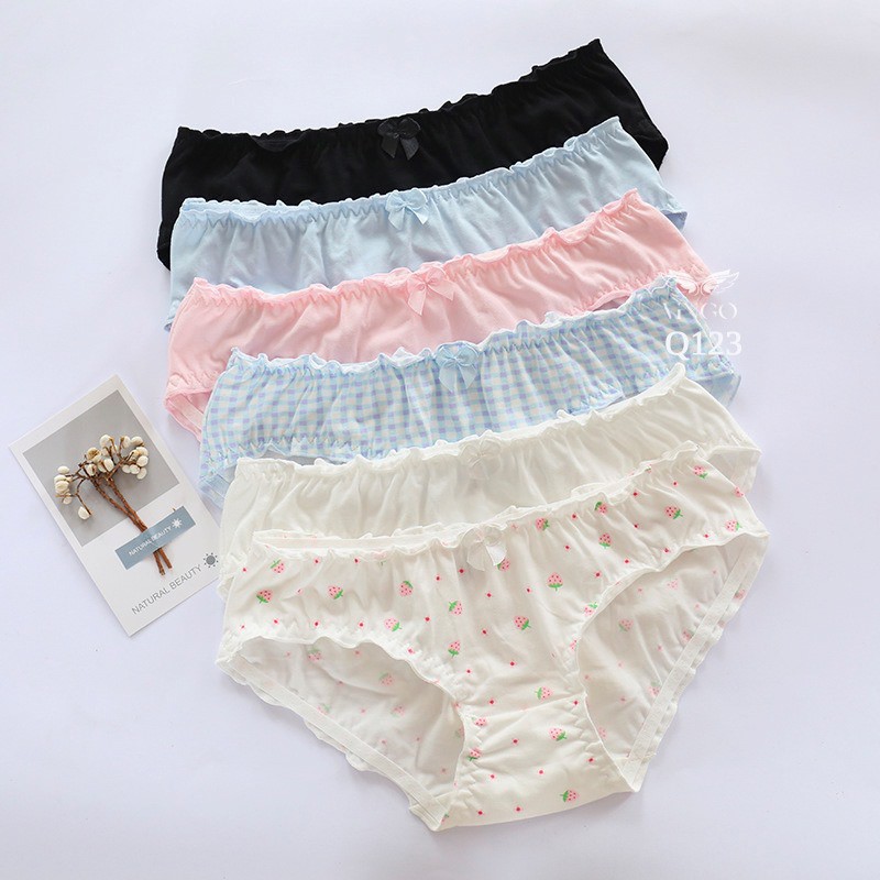 VINGO Quần Lót Nữ Ren Sheer Gợi Cảm Mềm Mại Lót Cotton Kháng Khuẩn An Toàn Họa TiếtPhối Nơ Nhỏ Dễ Thương Q123 V | BigBuy360 - bigbuy360.vn