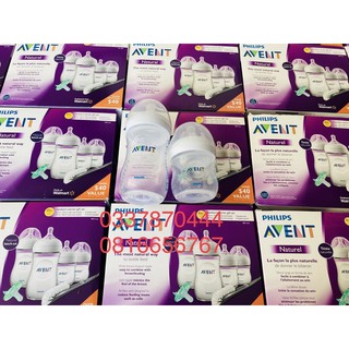 Bình sữa Avent natural 125ml cổ rộng.