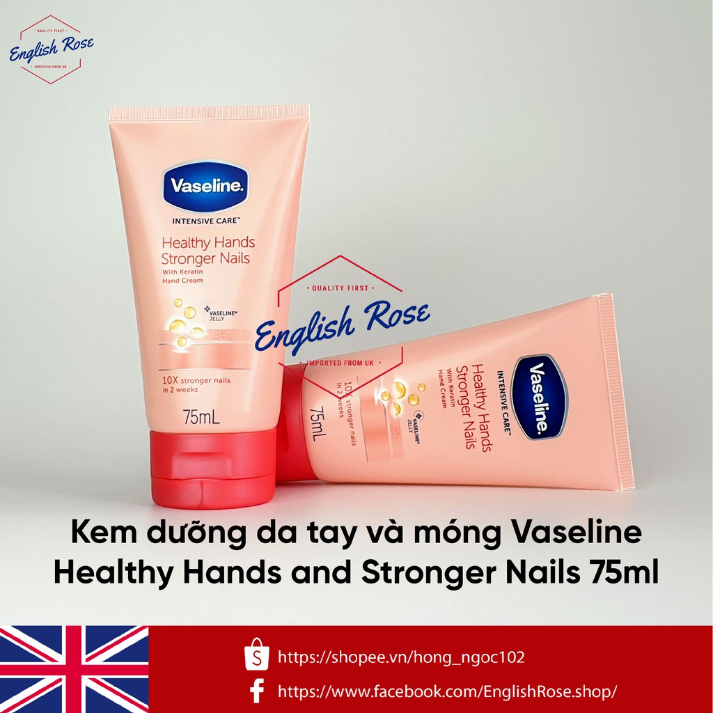 Kem dưỡng phục hồi da tay và móng chuyên sâu Vaseline Intensive Care 75ml
