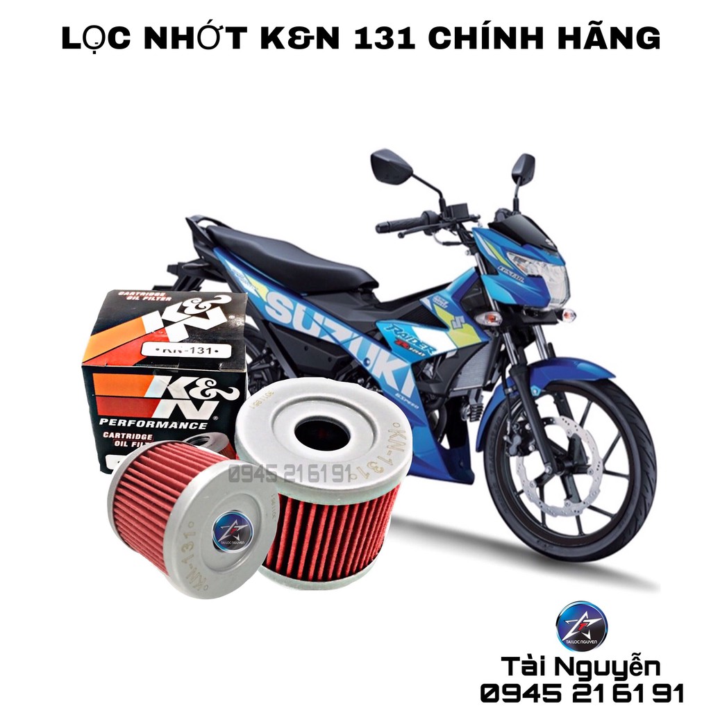 LỌC NHỚT K&amp;N 131 CHO RAIDER/SATRIA/FZ125/HAYATE..