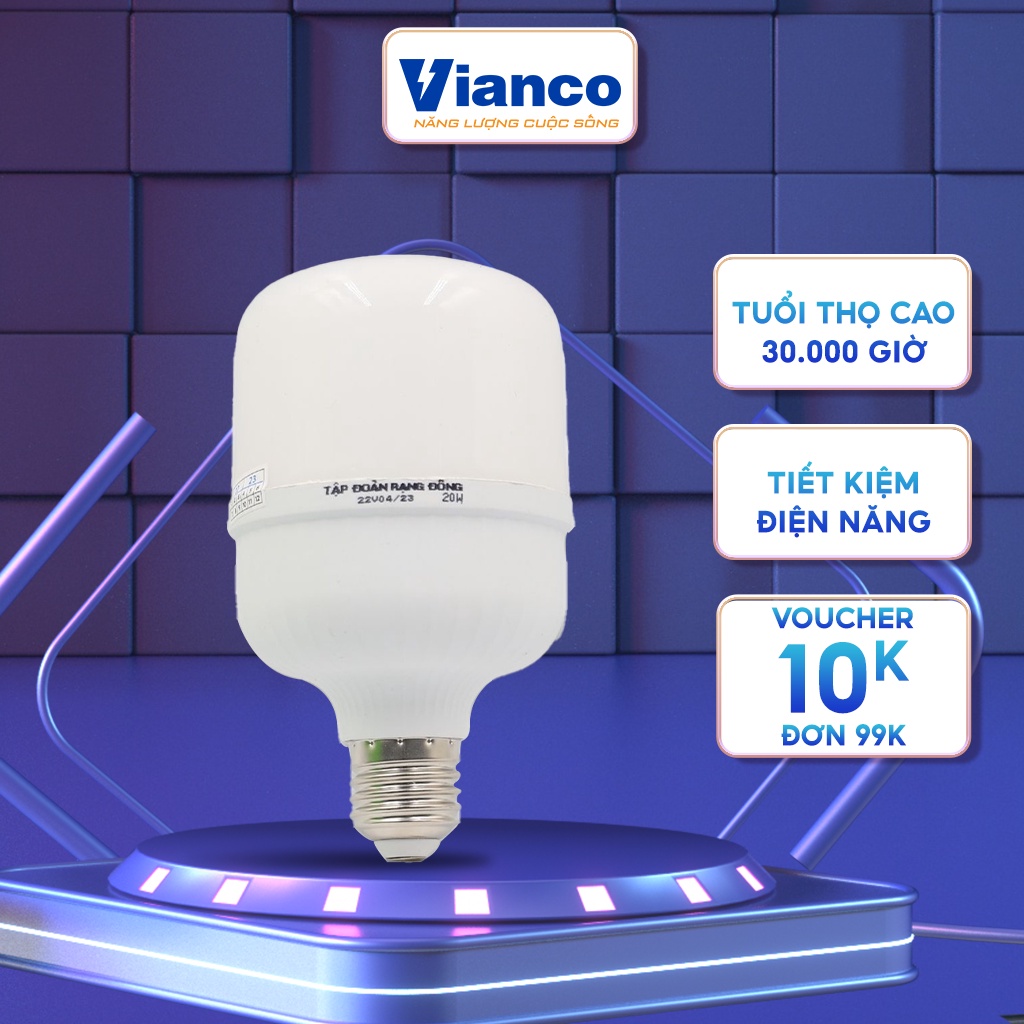 Bóng Đèn Led Trụ Nhựa Rạng Đông Siêu Tiết Kiệm Điện Năng, Chip LED Thông Minh Công Suất Thấp