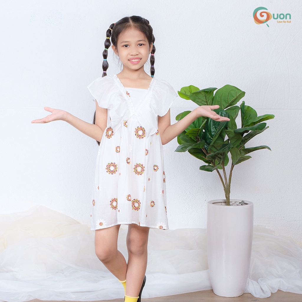 Váy bé gái từ 11 - 41kg vải cotton thoáng mát Tiểu Mai - GUON