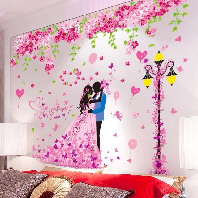 [Sale_sốc] Decal dán tường trang trí phòng ngủ