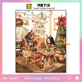 Tranh Tô Màu Theo Số METIS Tranh Nàng Thơ Mộng Mơ Dễ Tô N041