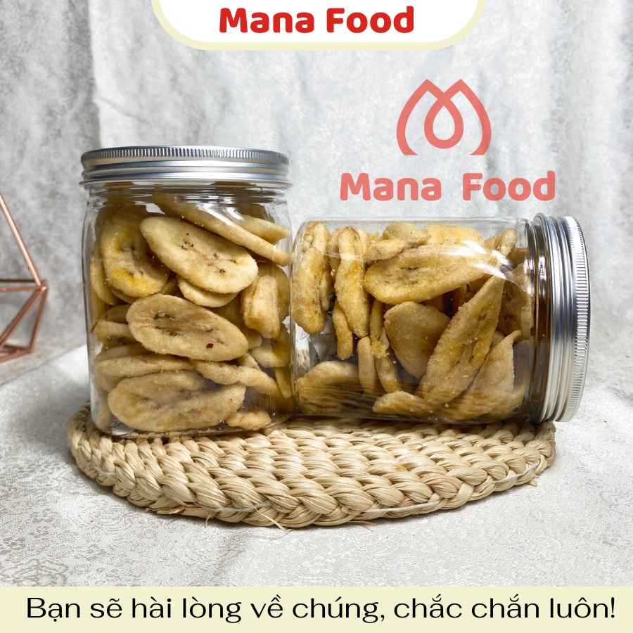 [Hũ vuông] 200G Chuối Sấy Mana Food | Trái cây sấy khô, ăn vặt cao cấp