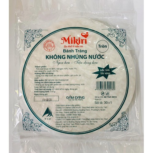 Bánh Tráng Tròn Không Nhúng Nước Mikiri