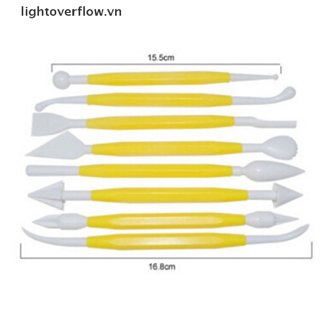 Bộ 8 Dụng Cụ Tạo Hình Đất Sét Bằng Nhựa Polymer Độc Đáo Cho Bé
