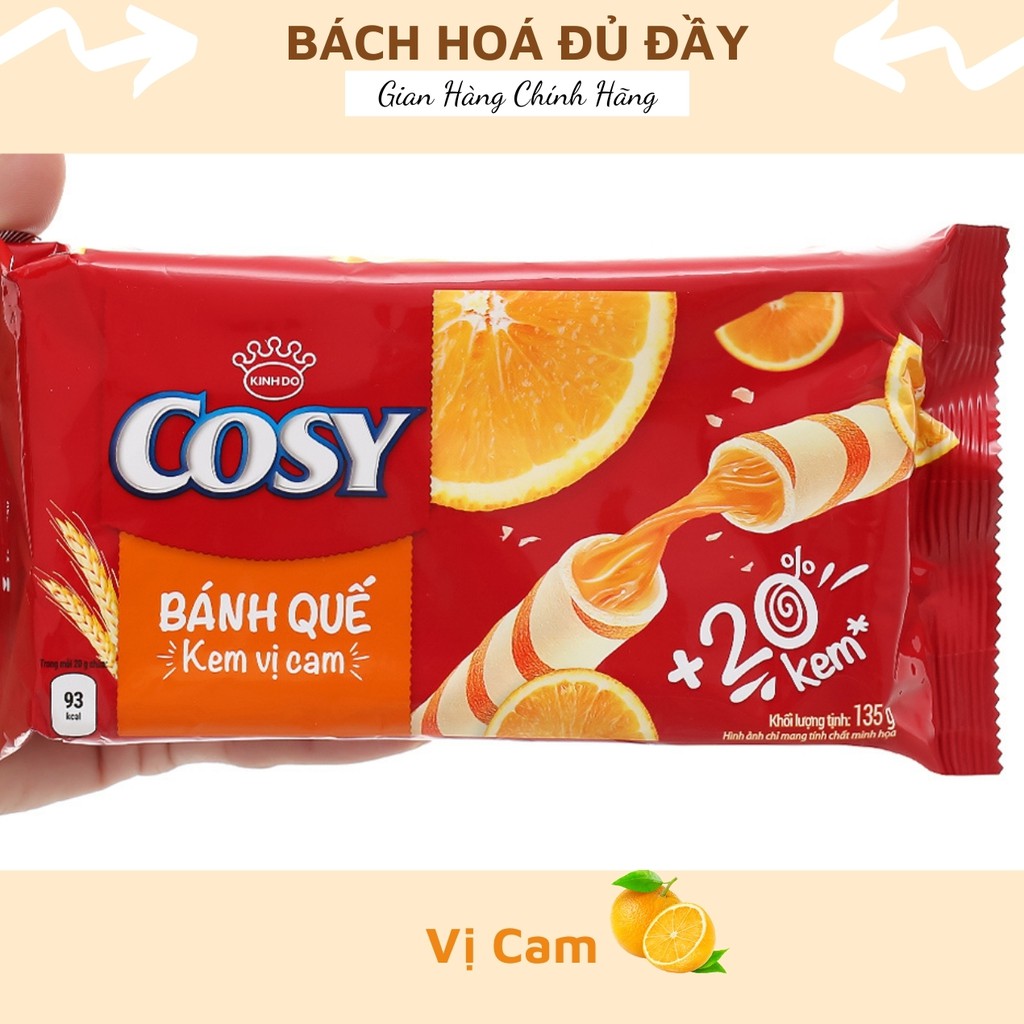 Bánh Quế Cosy nhân ngập tràn vị Socola, Dâu , Cam và Lá Dứa
