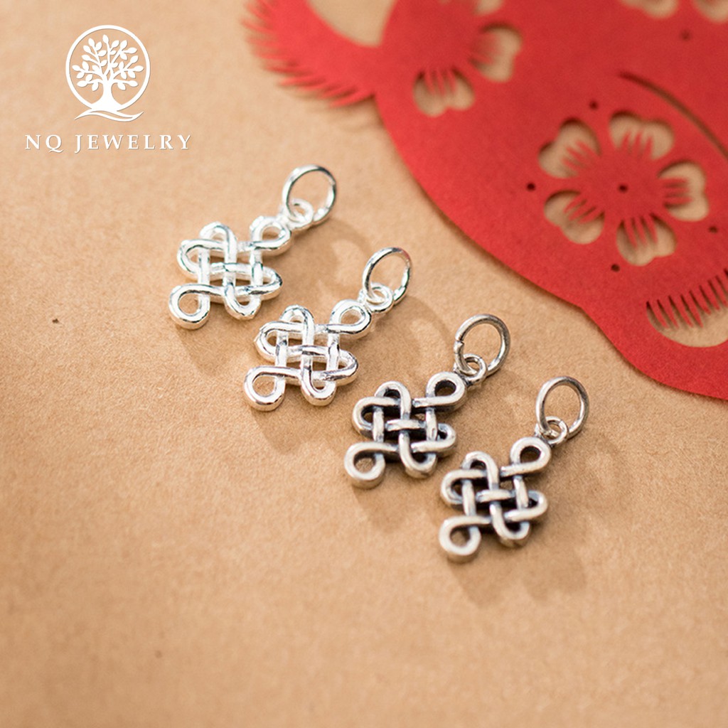 Charm bạc kết đồng tâm treo - NQ Jewelry