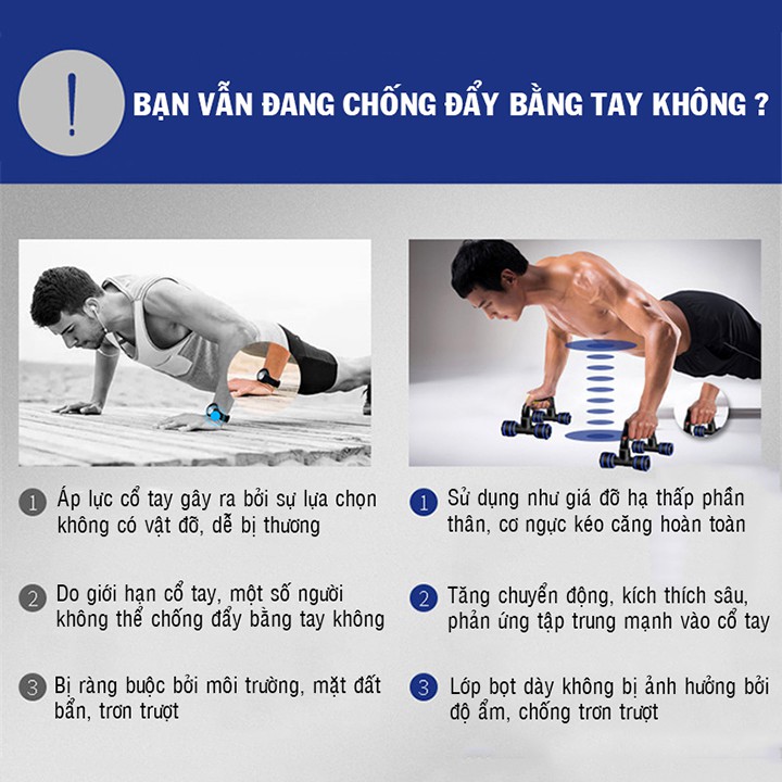 Dụng Cụ Hít Đất Tập Cơ Bụng Chữ U, Dụng Cụ Chống Đẩy, Dụng Cụ Tập Gym Tại Nhà Tiện Lợi