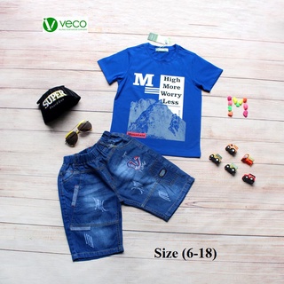 Bộ jean veco bé trai size 6
