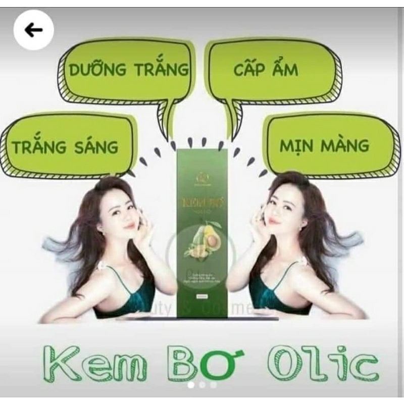 Kem bơ cấy trắng Nano Olic- trắng da, chống nắng, trẻ hóa da, giảm thâm mụn