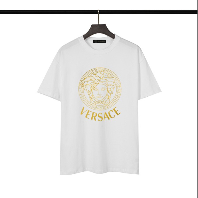 Áo Thun Tay Ngắn Vải Cotton In Chữ Versace Thời Trang