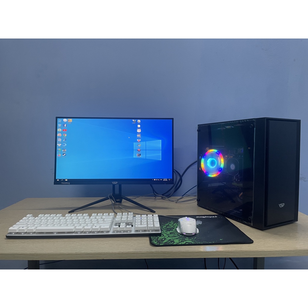 Bộ máy tính chuyên game màn hình 22 inch Ram 8GB SSD 120GB nguồn 450W