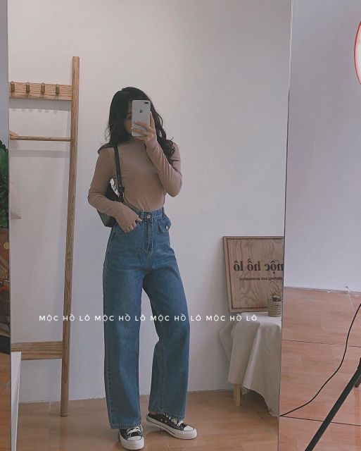 Quần bò ống rộng nắp túi Hàng đẹp | BigBuy360 - bigbuy360.vn