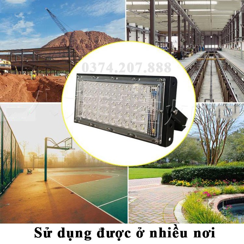 Đèn Led Pha 50W ngoài trời tiết kiệm điện 220V Đèn Led Chiếu Sáng ĐÈN THẮNG DUY