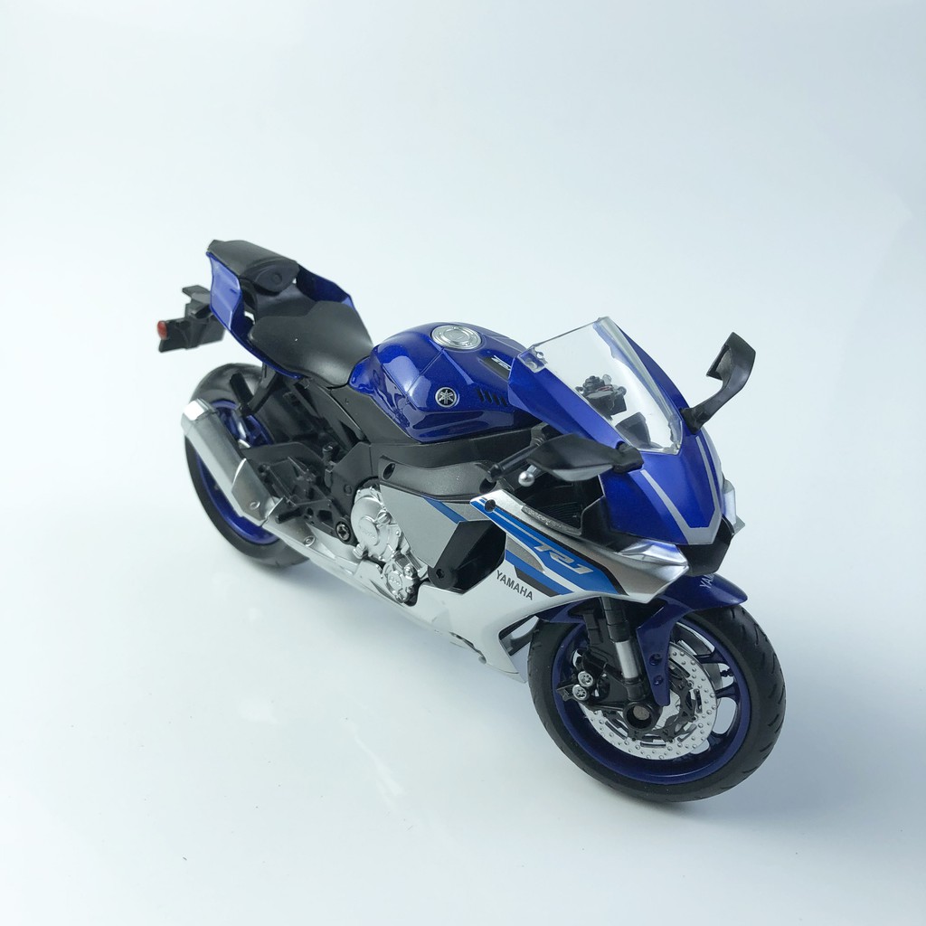 Mô hình moto phân khối lớn Yamaha YZFR1 tỉ lệ 1:12 có đế trưng bày - Màu ĐEN