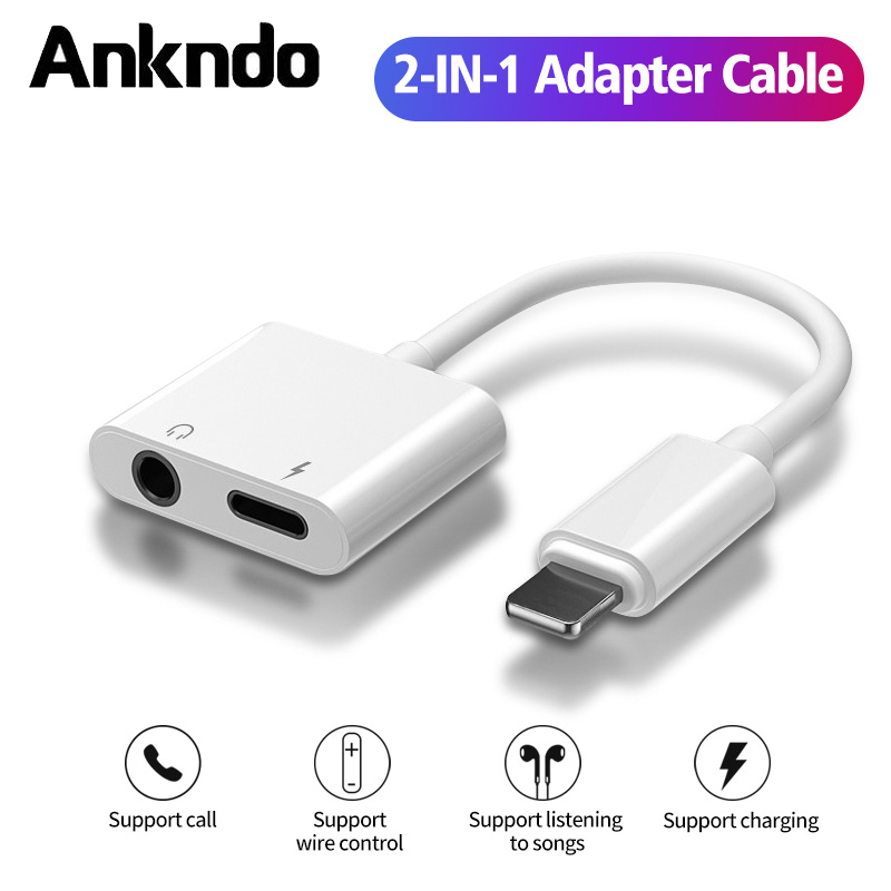 Cáp chia cổng Ankndo sạc và giắc cắm tai nghe 3.5mm 4 trong 1 cho iProduct