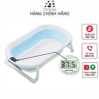 Chậu Tắm Cho Bé Thau Tắm Bé Gấp Gọn Báo Nhiệt Kèm Phao Cho Trẻ Sơ Sinh